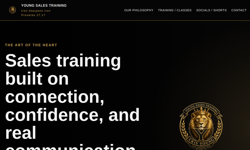Young Sales Training homepage